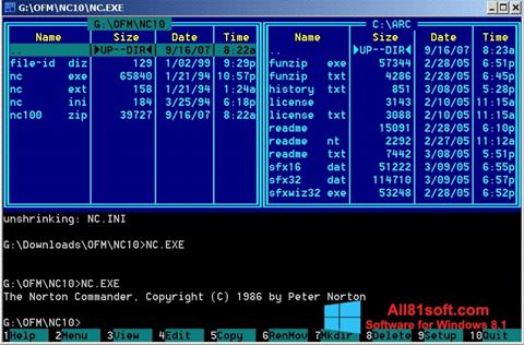 Screenshot Norton Commander Windows 8.1
