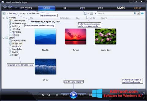 Screenshot Media Player Windows 8.1