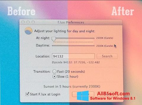 Screenshot F.lux Windows 8.1