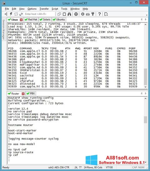 Screenshot SecureCRT Windows 8.1