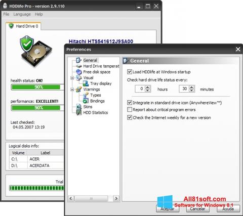 Screenshot HDDlife Windows 8.1