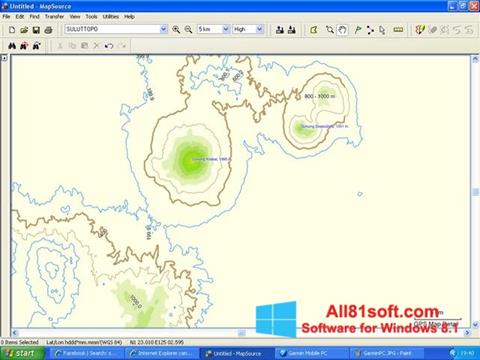 Screenshot MapSource Windows 8.1