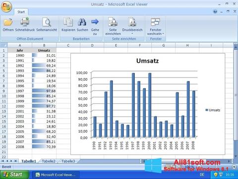 Screenshot Excel Viewer Windows 8.1
