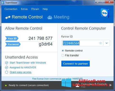 Screenshot TeamViewer Windows 8.1