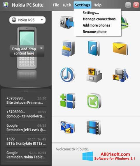 Screenshot Nokia PC Suite Windows 8.1