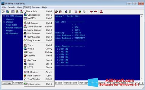 Screenshot IP Tools Windows 8.1